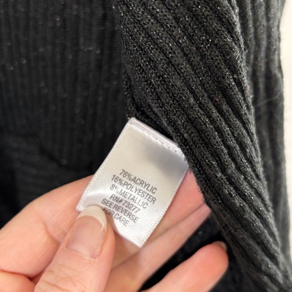 Dana Buchman Black Open Front Cardigan Sweater - Picture 4 of 4